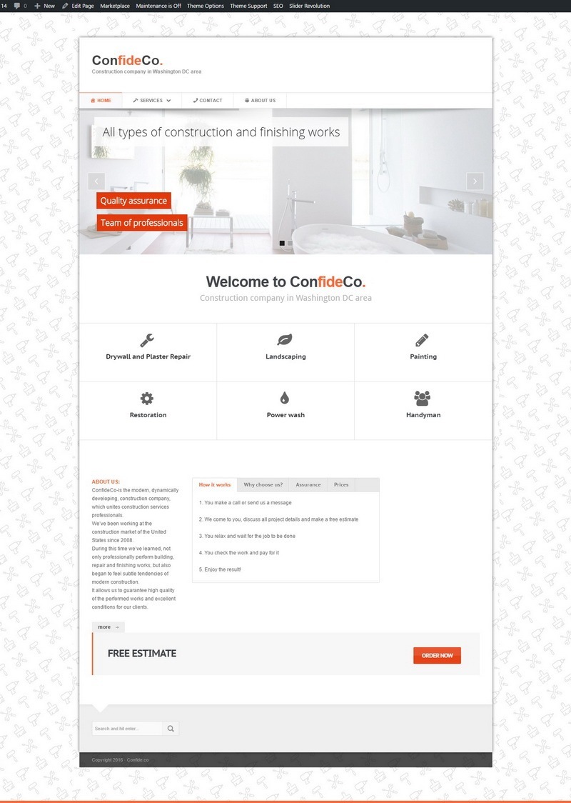 Корпоративный сайт компании ConfideCo