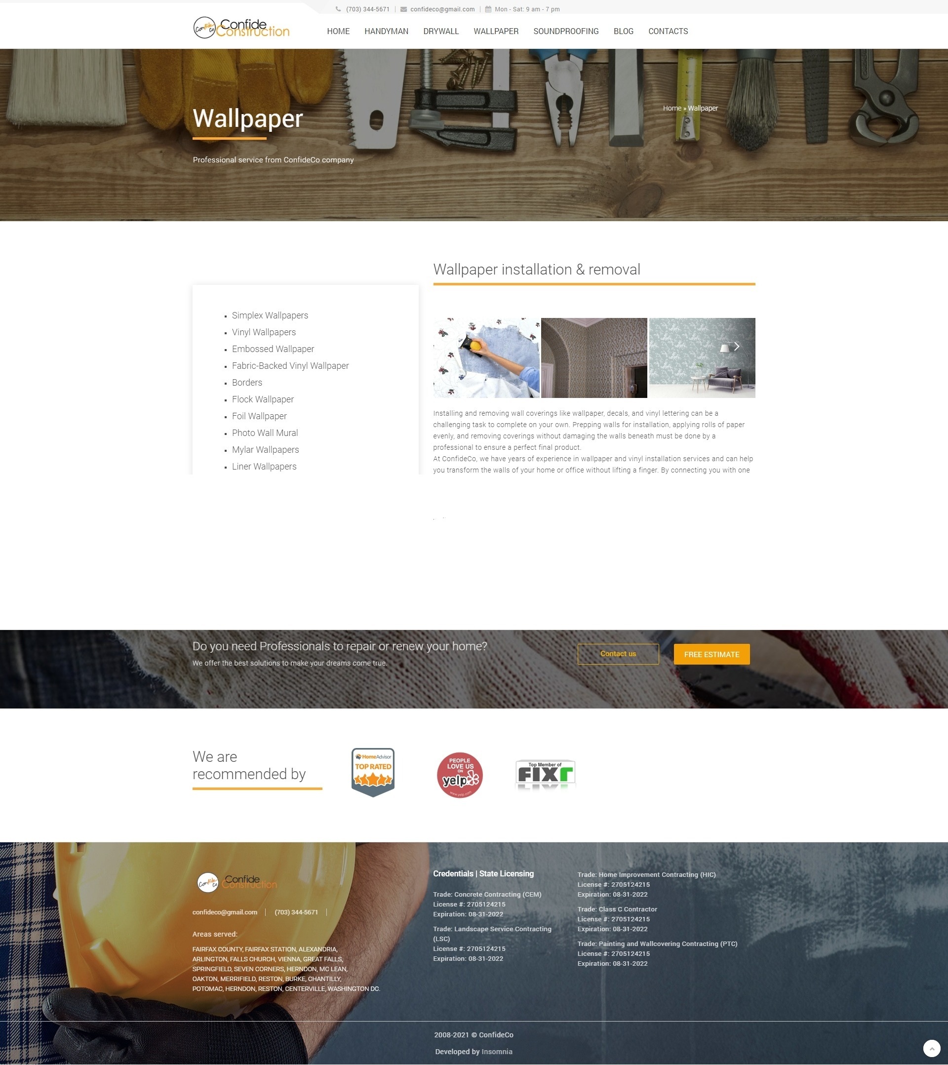 Редизайн сайта строительных услуг