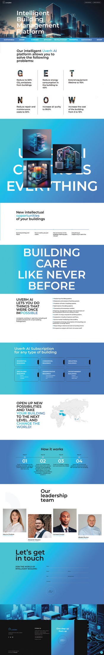 Корпоративный сайт компании UVERH