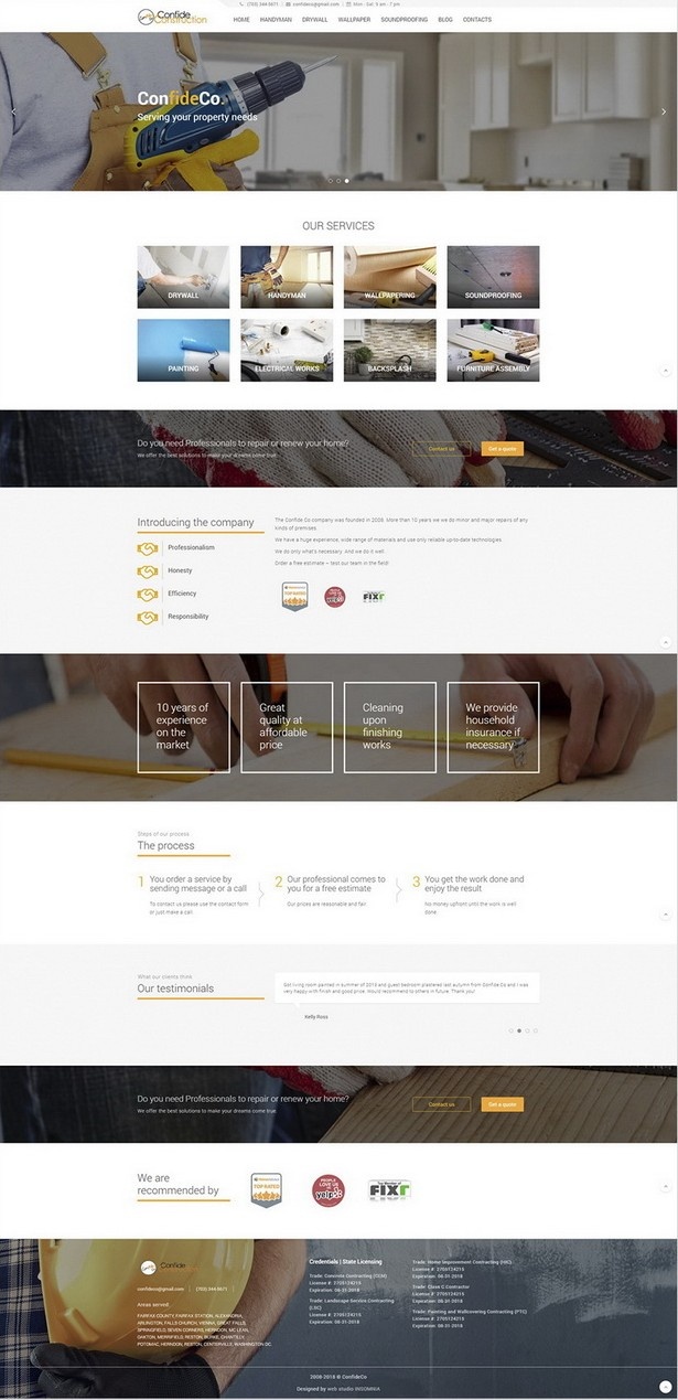 Редизайн сайта строительных услуг